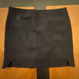 J. Crew Navy Wool Mini Skirt
